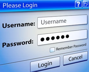 computer login screen