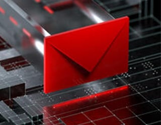 red envelope to symbolize a malicious email