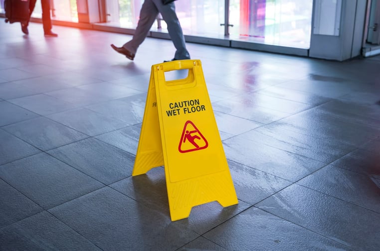 Facility maintenance: wet, slippery winter floors